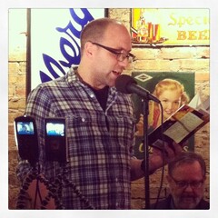 The remarkable Daniel Kraus reads from his novel SCOWLER at Tuesday Funk - click to view - mousewheel to zoom