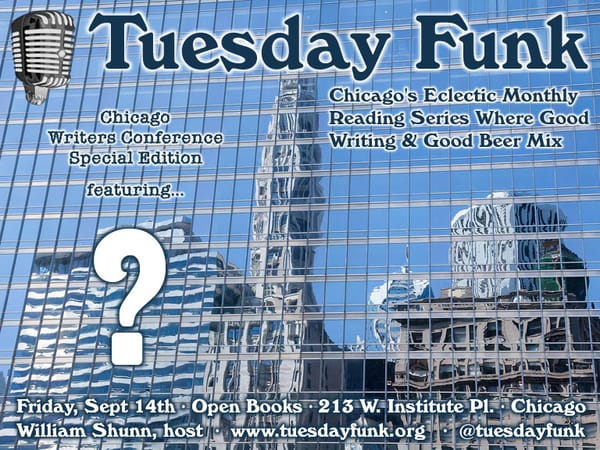 Submissions for our special September 14th reading are due tomorrow!
